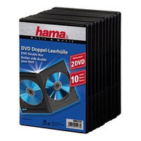 Hama DVD Double Jewel Case with foil, 10-pack, black (00051278)